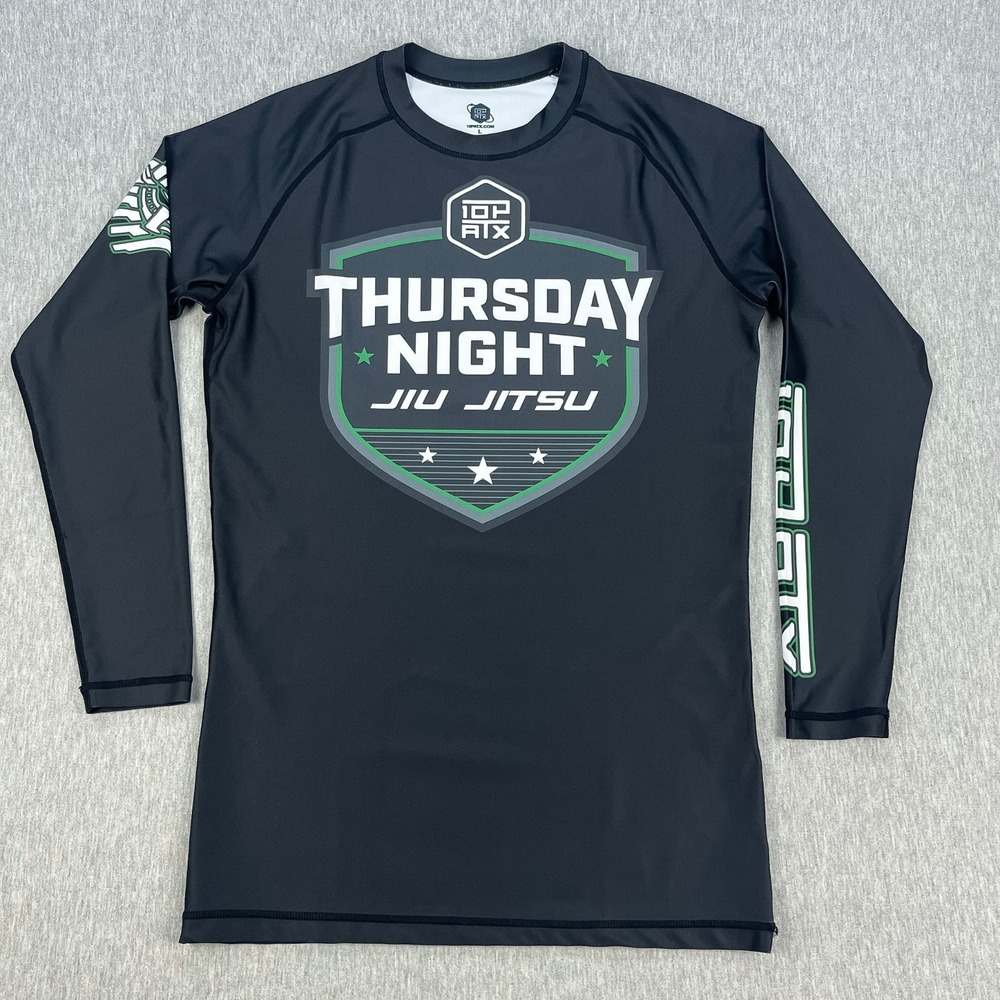 10th Planet ATX Rashguard Men L Black Thursday Night Jiu Jitsu 10PATX Longsleeve